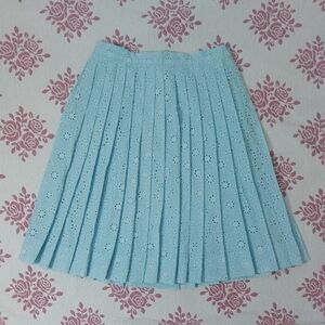 Brooks Brothers Turquoise Eyelet Skirt